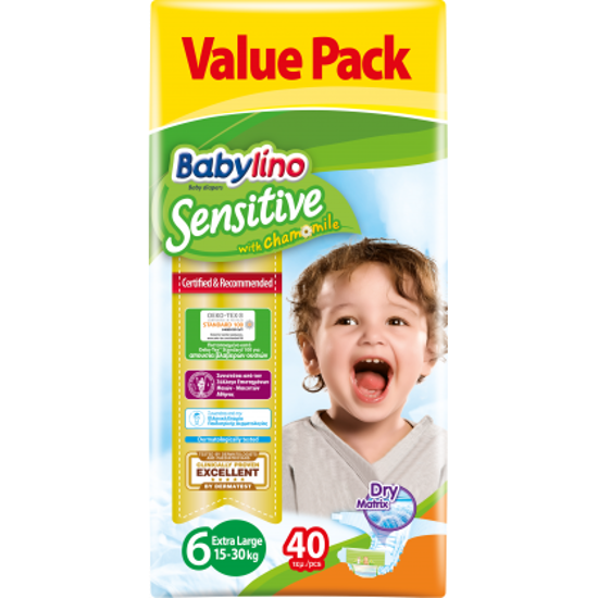 Εικόνα της Babylino sensitive Πάνα no6 40T 15-30KG