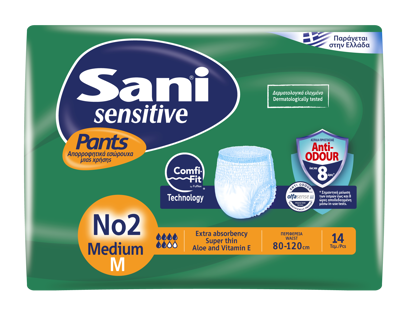 Εικόνα της SANI Sensitive PANTS no2 Medium 1*14T